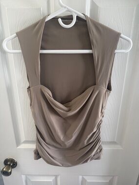 Abercrombie & Fitch Taupe Ava Sleeveless Top